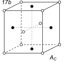 Black-white (antisymmetric) 3D Bravais Lattice number 17b (Orthorhombic system)