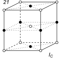 Black-white (antisymmetric) 3D Bravais Lattice number 21 (Orthorhombic system)