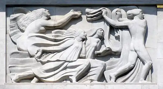 Apollo and the Muses, Antoine Bourdelle, Bas-relief at the Théâtre des Champs-Élysées, (1910-1912)