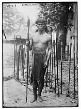 A chieftain of the Bontoc people wearing a bahag