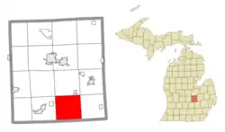 Location within Shiawassee County