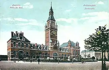 The former Antwerp-South railway station, now the site of the Palace of Justice