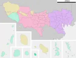 Location of Aogashima in Tokyo Metropolis