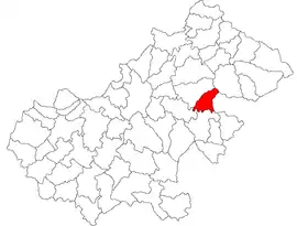 Location in Satu Mare County