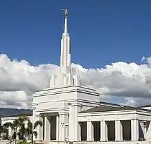 Temple of the Church of Jesus Christ of Latter-day Saints in Pesega village, near the capital Apia