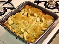 An apple cobbler dessert