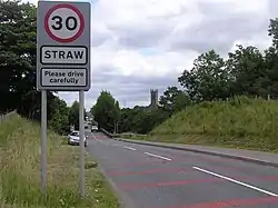 Entering Straw on the B47