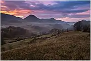 Sunset on the Metaliferi Mountains