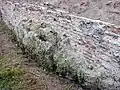 Chalk formation indicating that the aqueduct was leaking