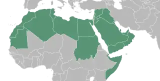 Map of the Arab region