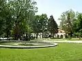 Town park fountain