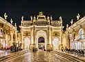 View of the Arc Héré at night from the Place Stanislas.