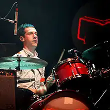 Gara performing with Arcade Fire at Eurockéennes 2007