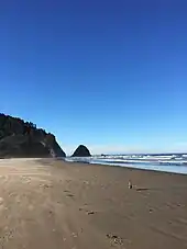 A The cape at the south end of Arch Cape