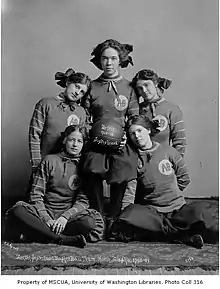 Image 18Arctic Sisterhood women's basketball team in Nome Alaska circa 1908 (from Women's basketball)