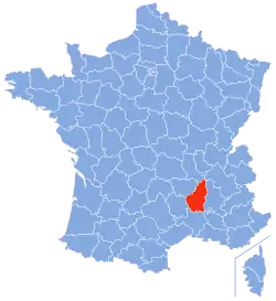 Location of Ardèche in France