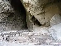 The site in 2012, swallow nests on the ceiling of the entrance.