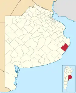 location of General Madariaga Partido in Buenos Aires Province