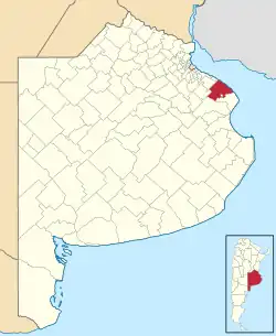 location of Magdalina Partido in Buenos Aires Province