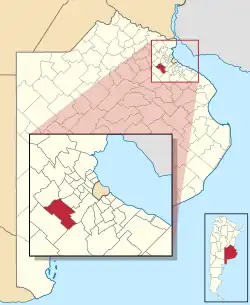 location of Marcos Paz Partido in Buenos Aires Province