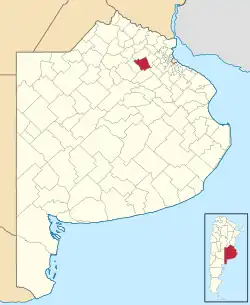 location of Mercedes Partido in Buenos Aires Province