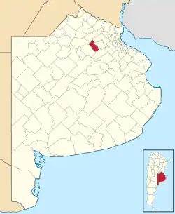 location of Suipacha Partido in Buenos Aires Province