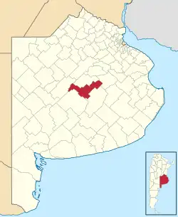 location of Tapalqué Partido in Buenos Aires Province