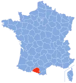 Locator map, diocese of Pamiers