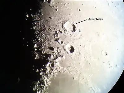 Location of Aristoteles as photographed at the McDonald Observatory