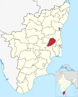 Location in Tamil Nadu