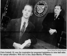 Chris Cottrell and Sen. Dean Martin at the Arizona State Capitol.