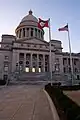 The entrance to the State Capitol