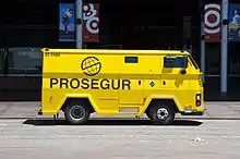 Prosegur armored truck in Barcelona.