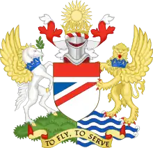 An astral crown in the coat of arms of British Airways