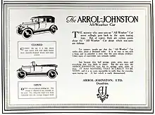 Arrol Johnston advert, Pears Annual Christmas 1921.