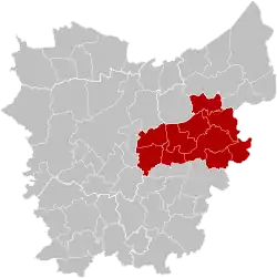 Location of the arrondissement in East Flanders