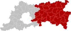 Location of the arrondissement in Flemish Brabant