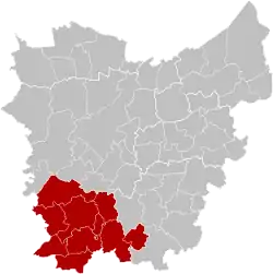 Location of the arrondissement in East Flanders