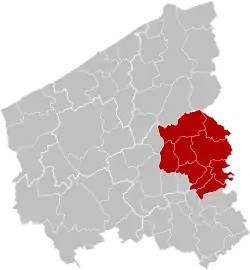 Location of the arrondissement in West Flanders