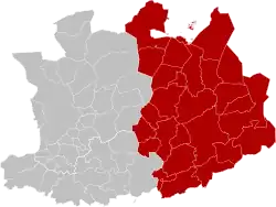 Location of the arrondissement in Antwerp