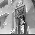 Members of Harel Brigade outside Artuf police station, 1948