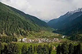 View of Aru Valley, Pahalgam in Anantnag district, Jammu and Kashmir, India