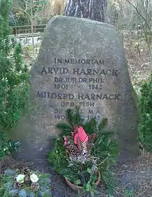 Memorial stone at Friedhof Zehlendorf at 33 Onkel-Tom-Strasse, Berlin-Zehlendorf