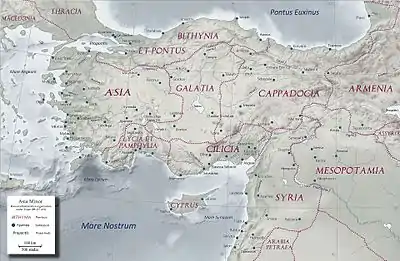 map of Roman provinces under Trajan