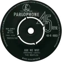 B-side label of UK single