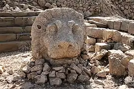 East terrace: Lion head