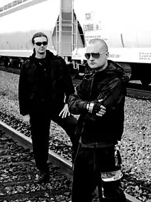 Asmodeus X: left to right, Brad Marshall, Paul Fredric.
Photo courtesy Komodokat, 2008