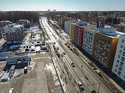 Asolanväylä, the main street in the area