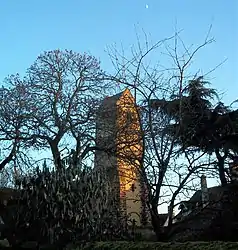 The bell tower of the church