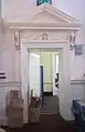 Interior of the Assembly Rooms, Bailgate, Lincoln. Classical doorway.